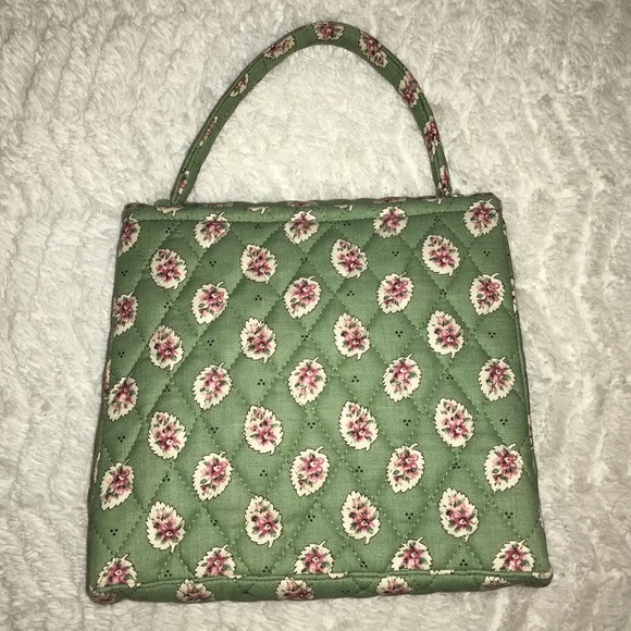 Vera Bradley Quilted Mini Bag Green - Picture 2 of 4